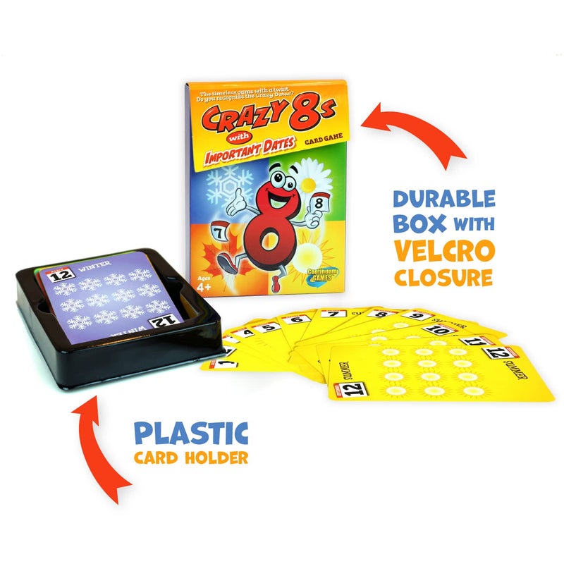Continuum Games Crazy 8s with Important Dates Card Game - Kids Age 4 and Up - Image 3